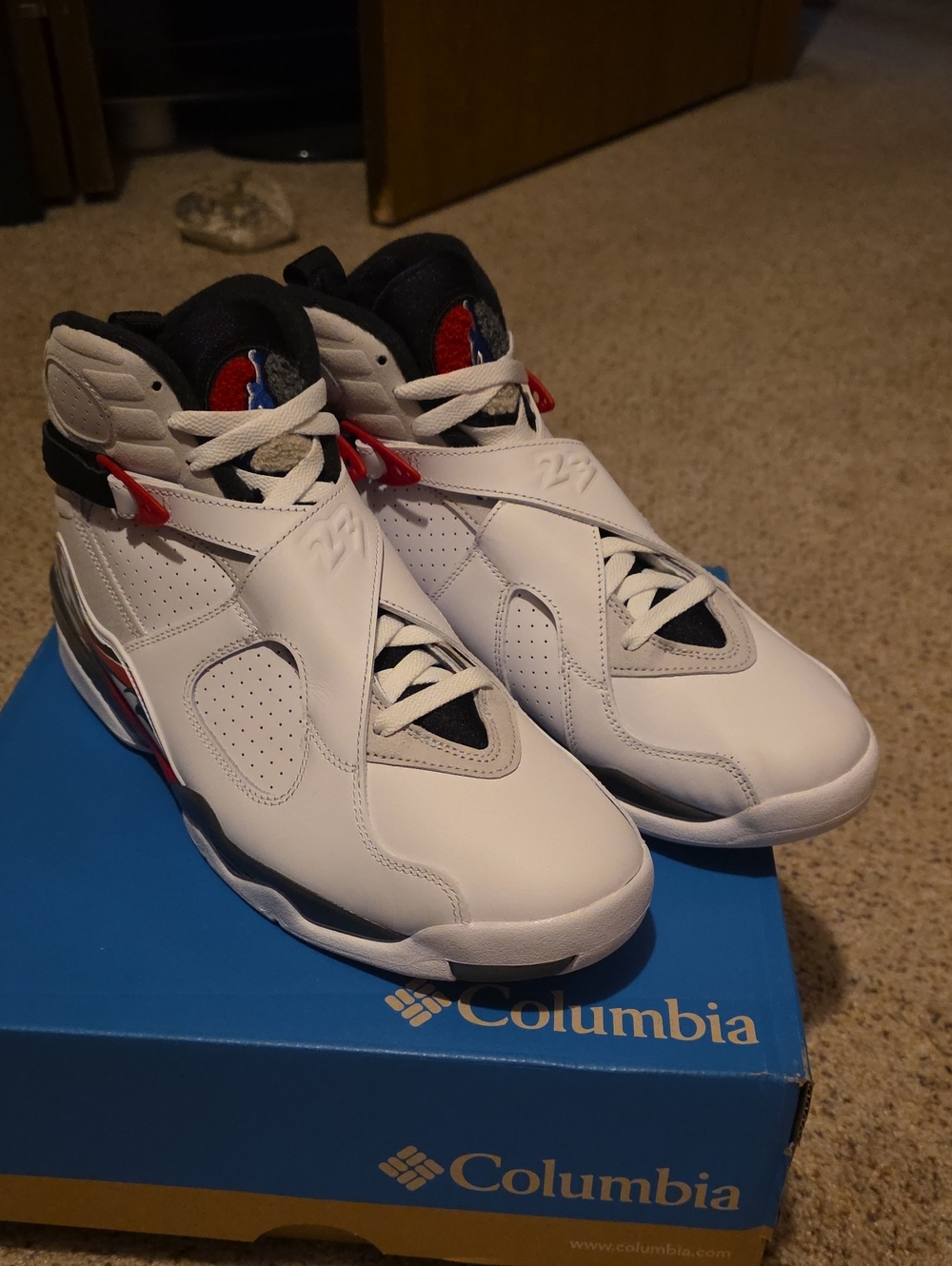 Jordan Retro Sneakers White Black Red